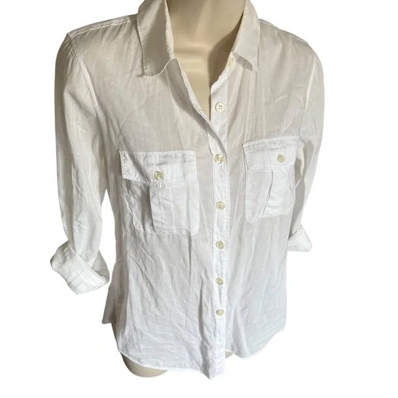 J. Crew White Button-Down Shirt - Picture 2 of 6